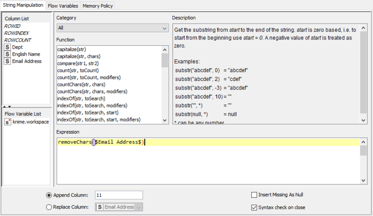 How to remove empty characters? - KNIME Analytics Platform - KNIME  Community Forum