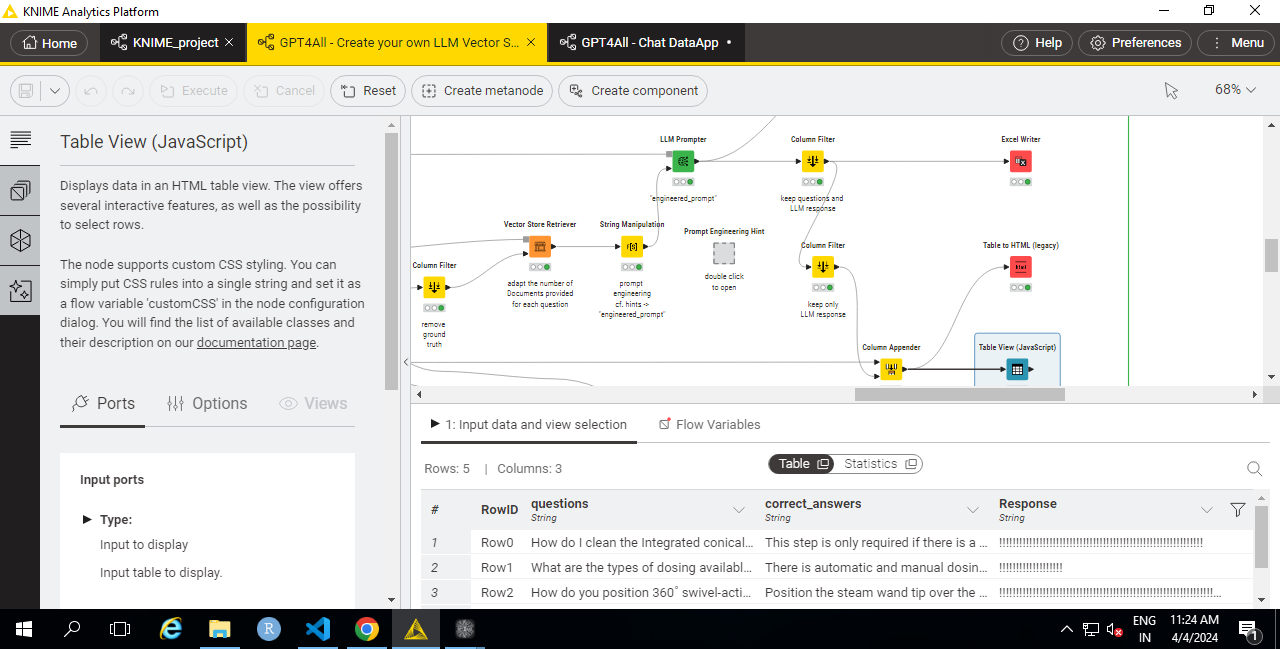 Response error as &ldquo;!!!!!!!!!!!!!&rdquo; for the gpt4all model - KNIME 