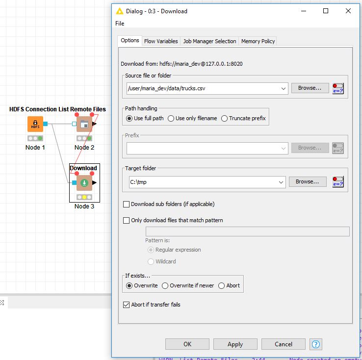 Hdfs Connector Download Not Working List Files Does Big Data Knime Community Forum