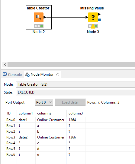 Copy values from previous row to next row until a row has data