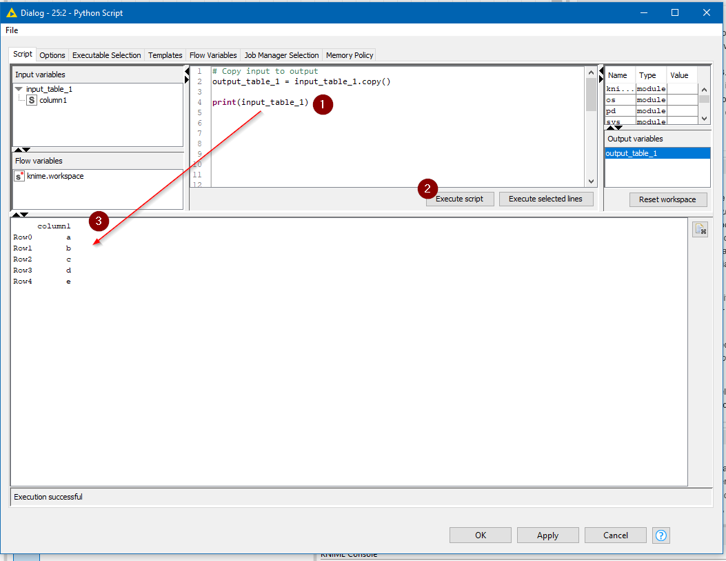 unable to get value from cell in dataframe KNIME Extensions