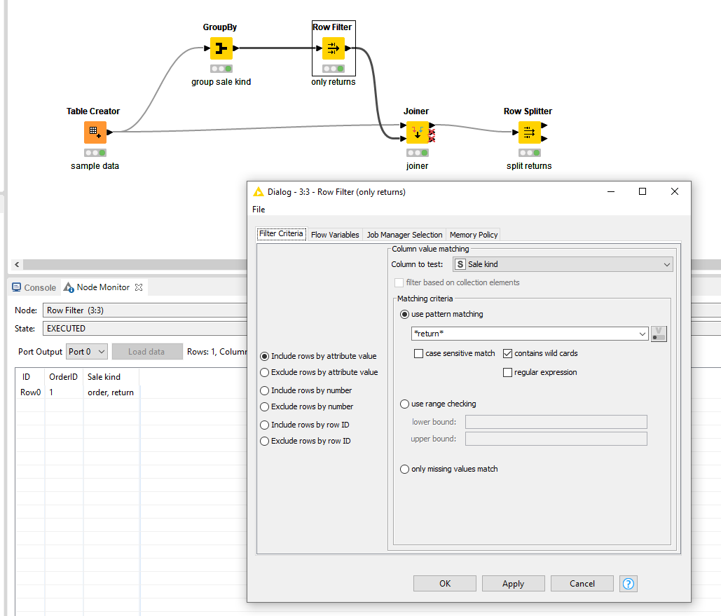 Row filter based on multi column KNIME Analytics Platform