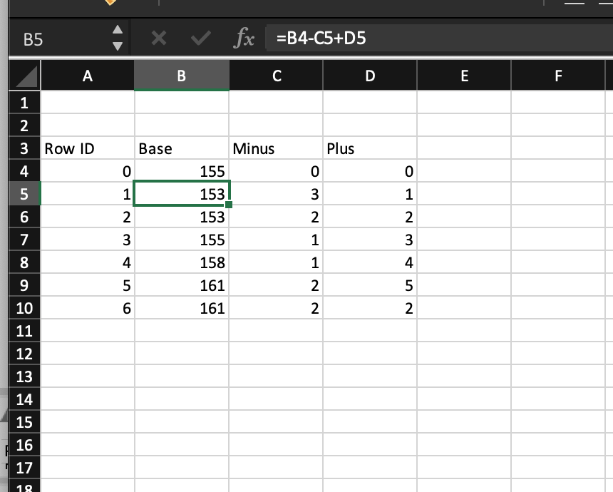 Knime Calculation. How can I use a value from the row before for a