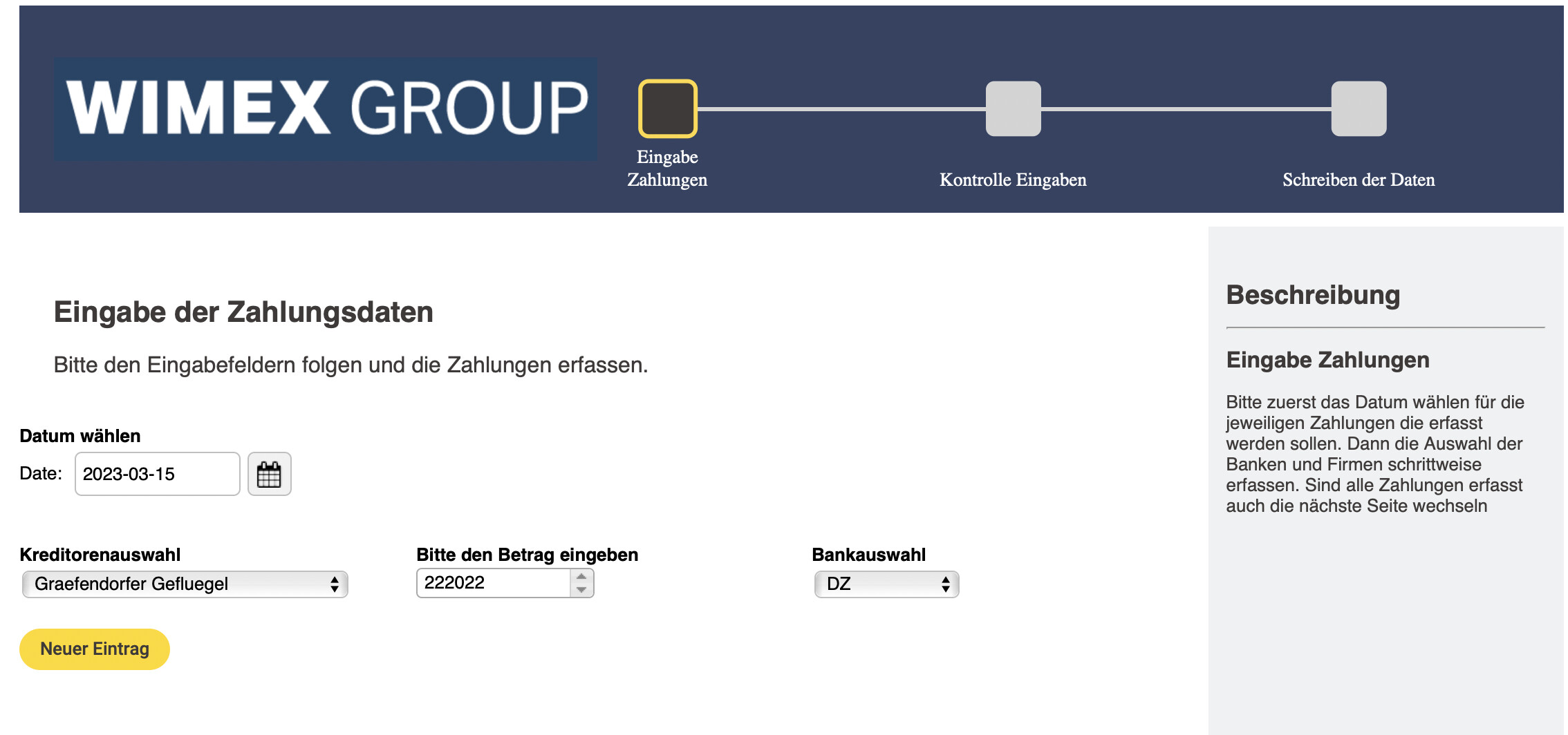 multiple input rows for a table on the Webportal KNIME Server