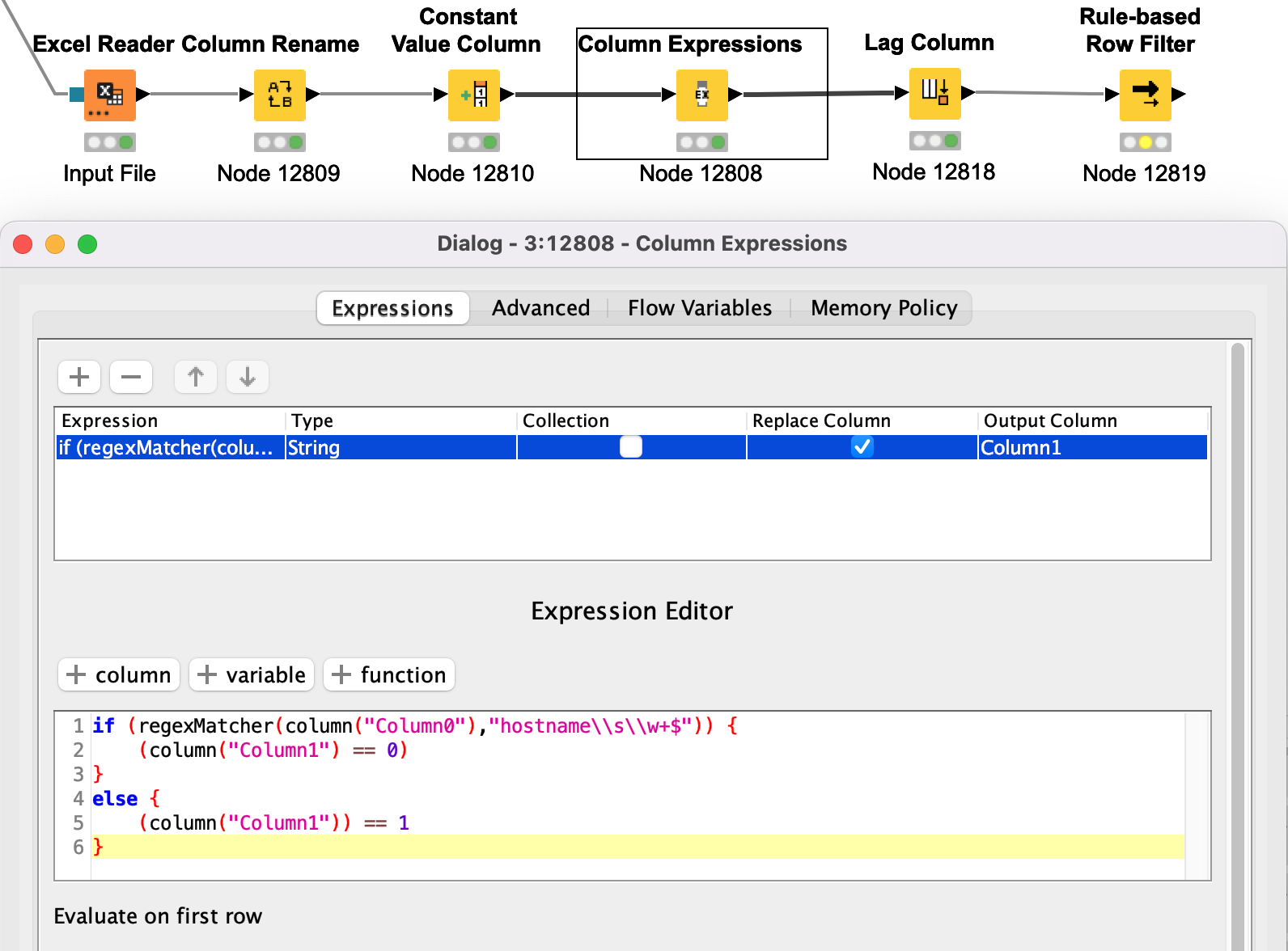 Remove rows prior to specific string in column KNIME Analytics