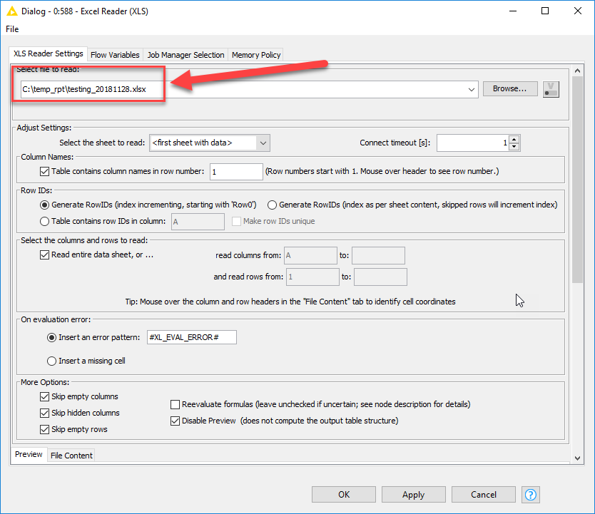 Variable Excel Reader File Name Knime Analytics Platform Knime Community Forum