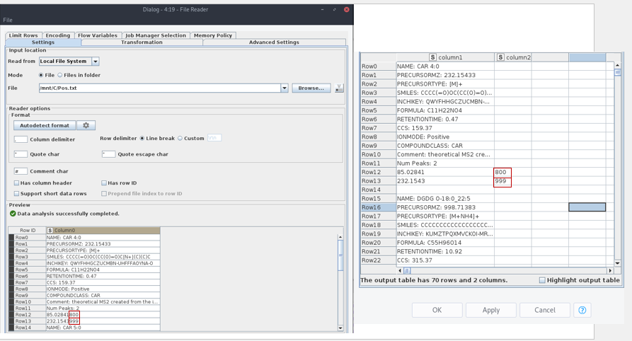 Column delimiter KNIME Analytics Platform KNIME Community Forum