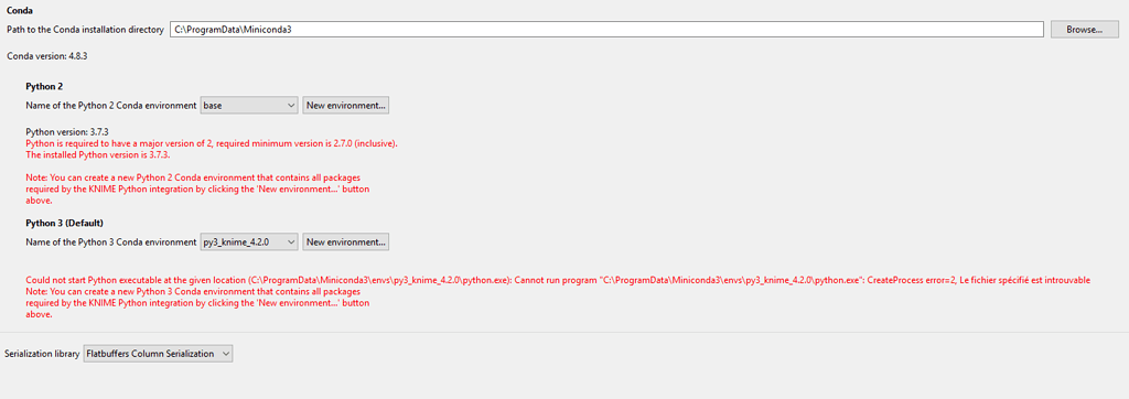 Nightly Build - Python configuration - KNIME Analytics Platform - KNIME ...