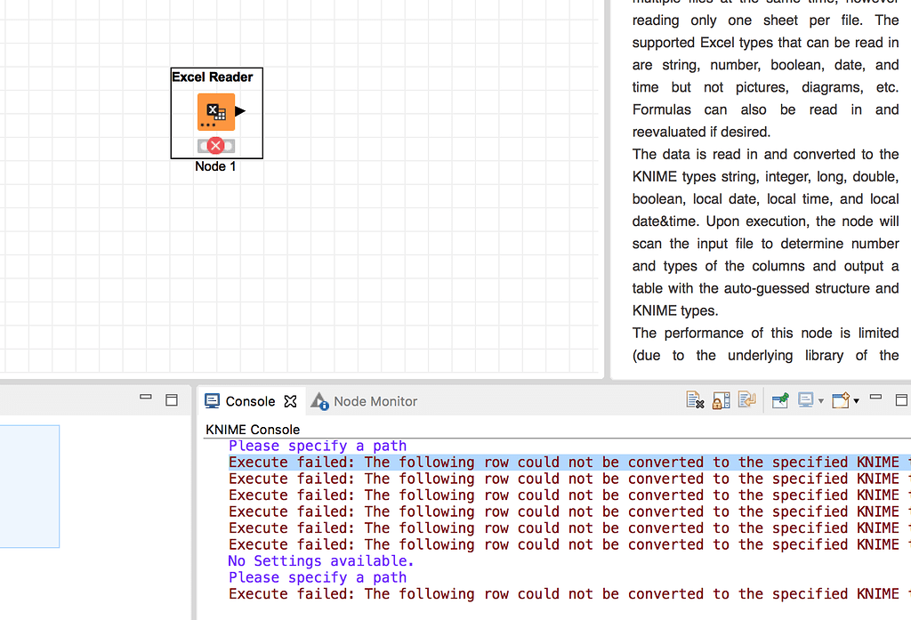 Excel reader problem