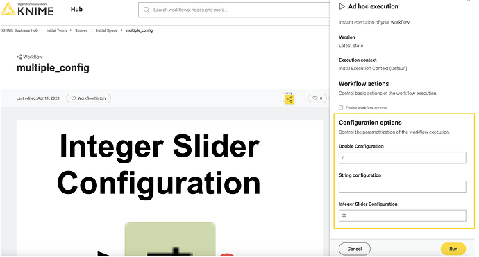 About Multiple Selection Configuration - KNIME Server - KNIME Community ...