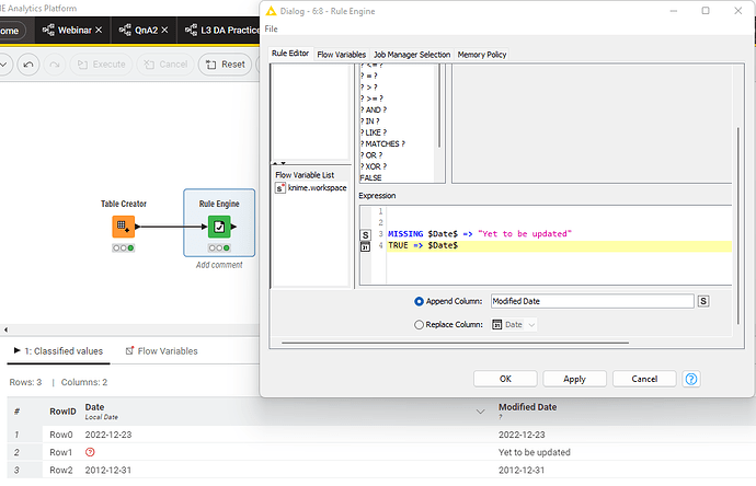 Replace Missing Value with value - KNIME Analytics Platform - KNIME ...