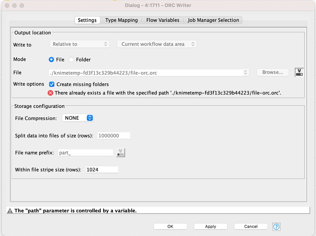 Add Overwrite feature to ORC Writer Node - Feedback & Ideas - KNIME ...