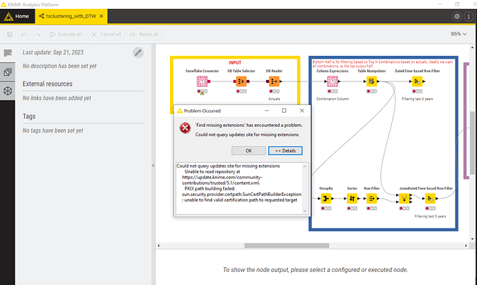 Knime-error