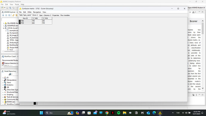 example workflow score