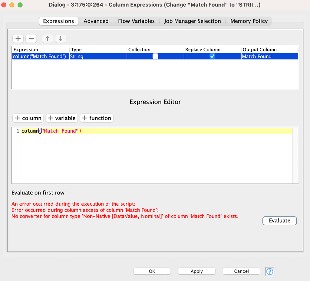 How to change the Type of a column without changing the content KNIME