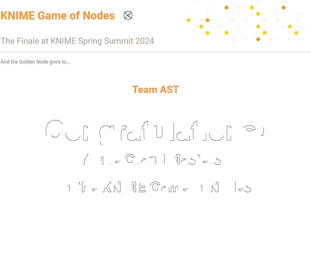 The Winner of KNIME Game of Nodes - Let's celebrate! - Game Of Nodes ...