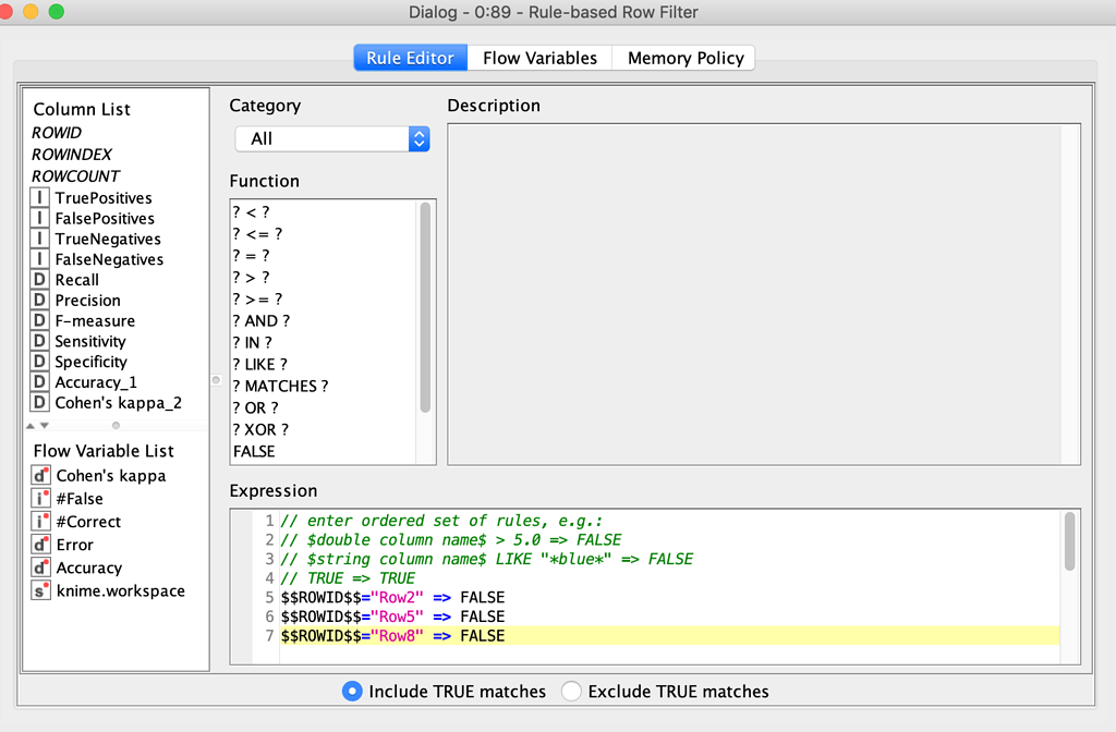 Rule based row filter KNIME Analytics Platform KNIME Community