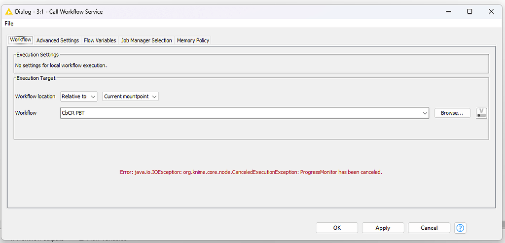 Trouble with Call Workflow Service node - KNIME Analytics Platform ...
