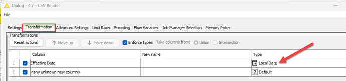 csv reader