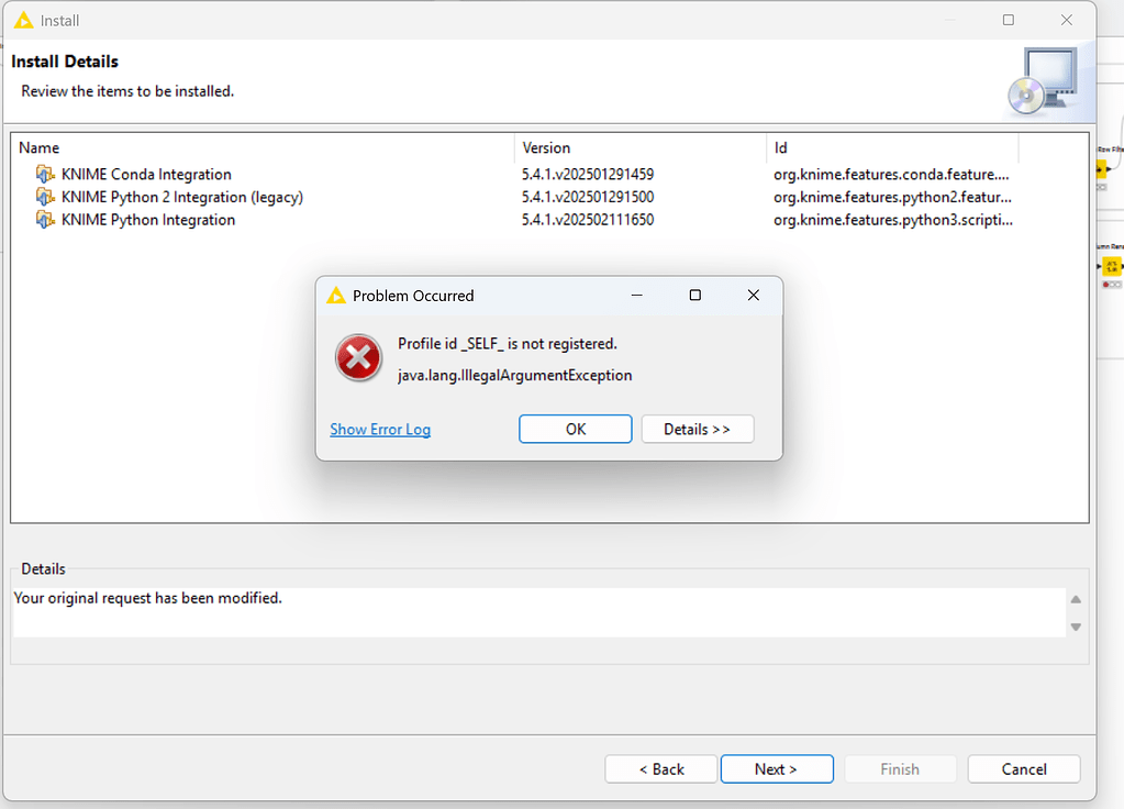 Unable to install python extension in knime 5.4.2 - KNIME Analytics ...
