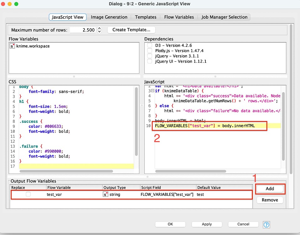 Generic JavaScript View -- Understanding Flow Variable options - KNIME ...