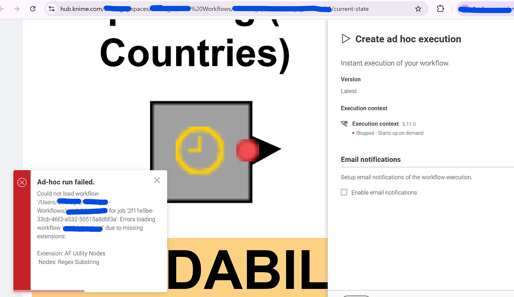 Errors loading workflow due to missing extensions: Extension: AF ...