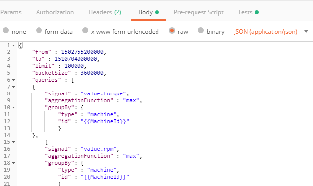 http request in json format