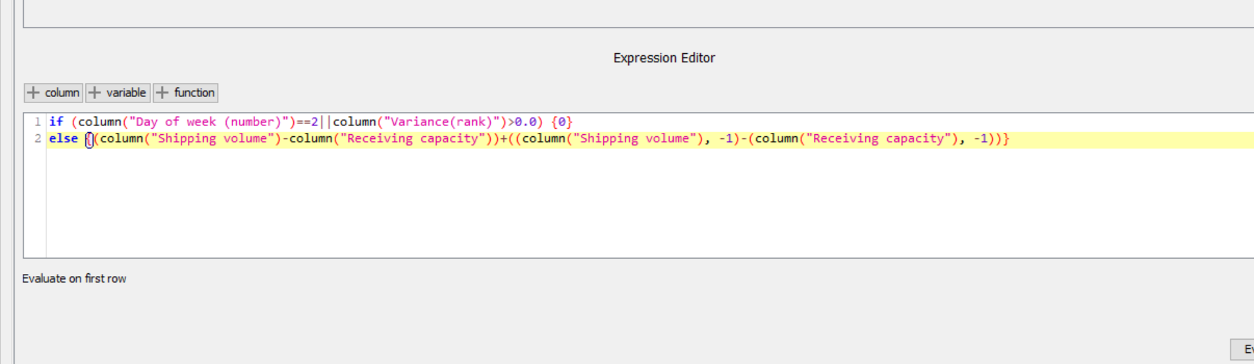 Addition and subtraction by day of the week KNIME Analytics