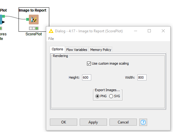 Image to Report config