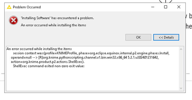 Issues installing Python extension on KNIME 5.2.2 - KNIME Extensions ...