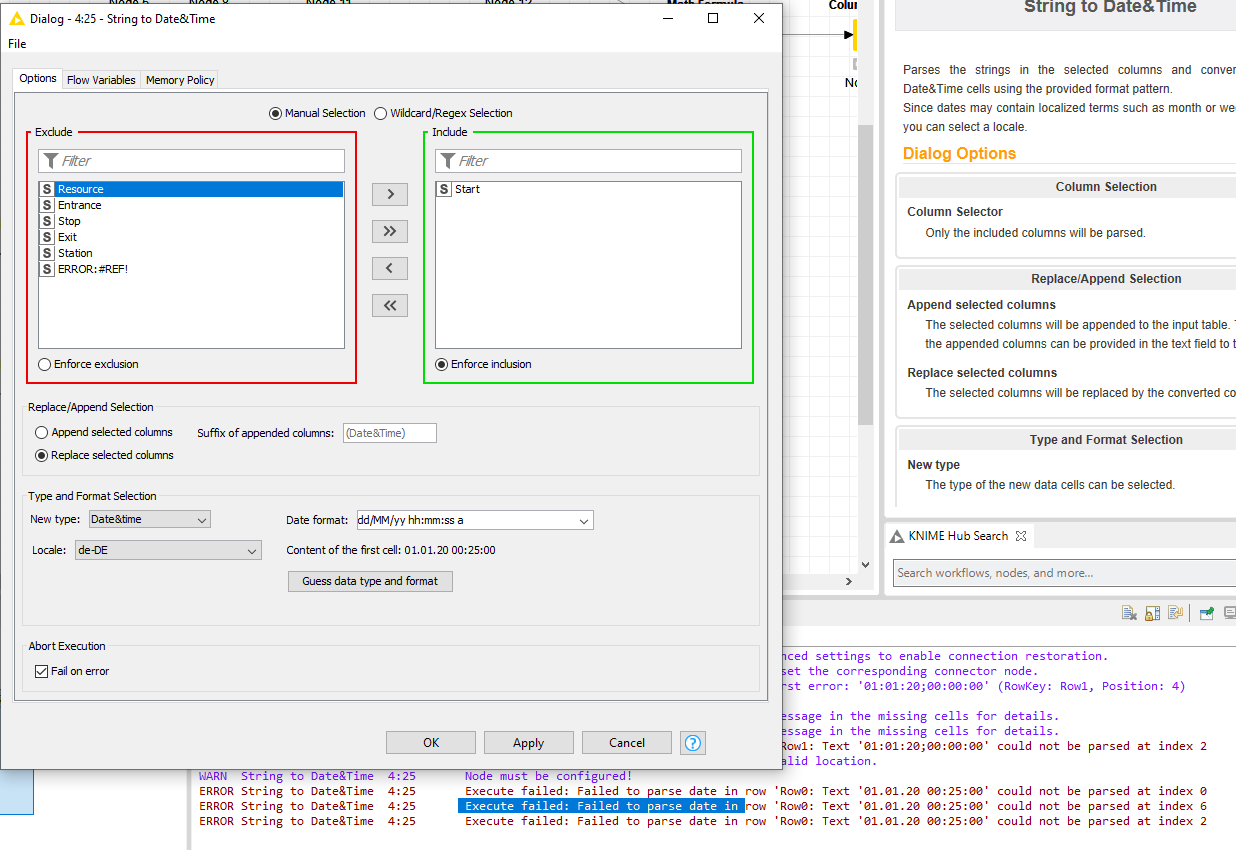 Can t Parse String To Date Time KNIME Analytics Platform KNIME 