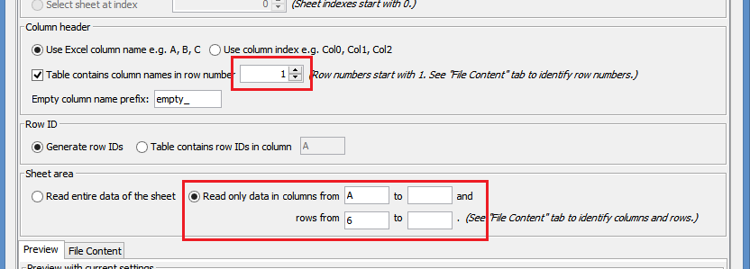 How to make 1st row as a Column headers KNIME Analytics Platform