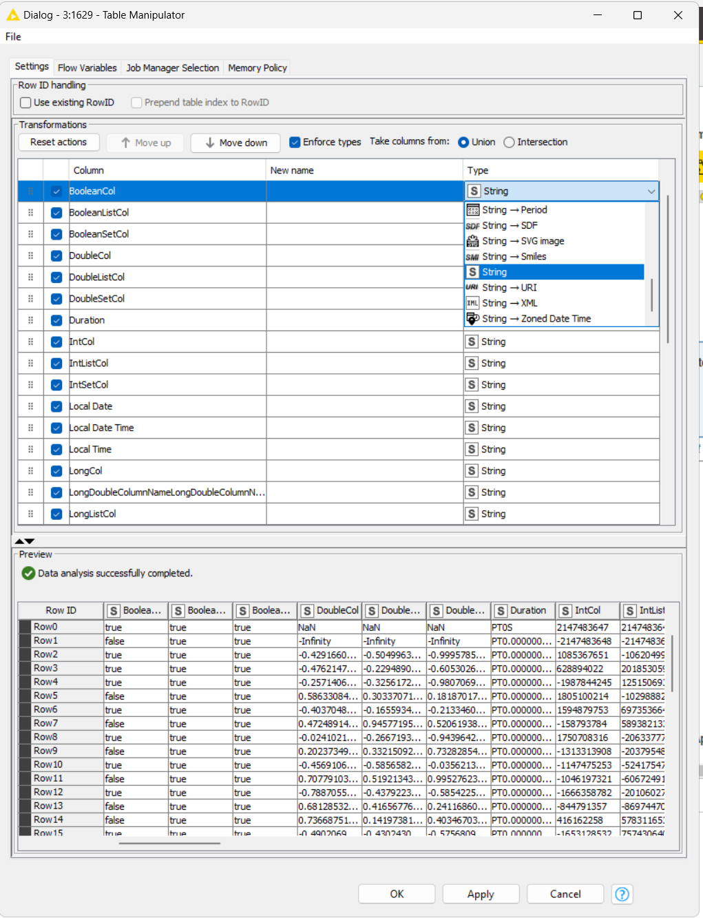 Column Type Injection: Improve Feature / Add Option / Add Node ...
