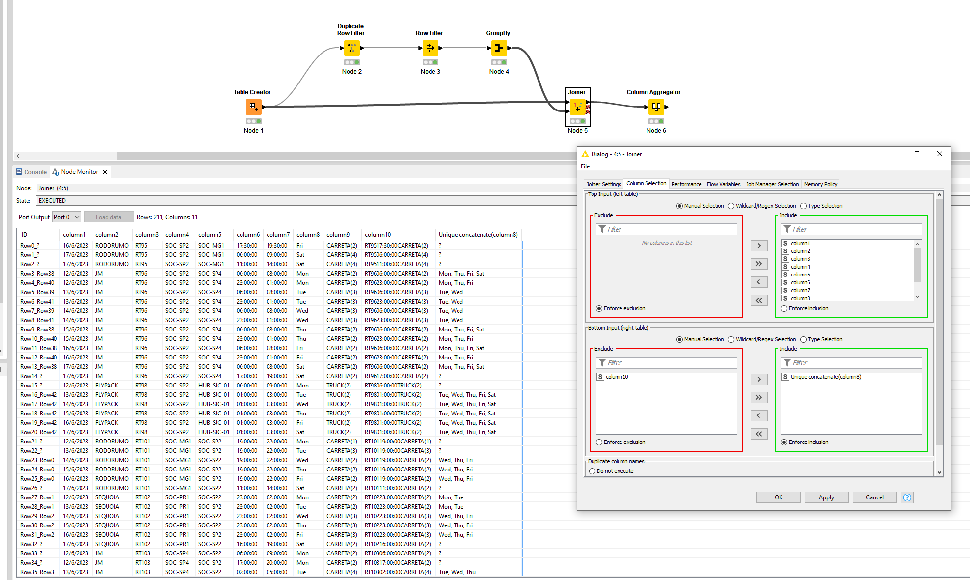 String manipulation when field is duplicated - KNIME Analytics Platform ...