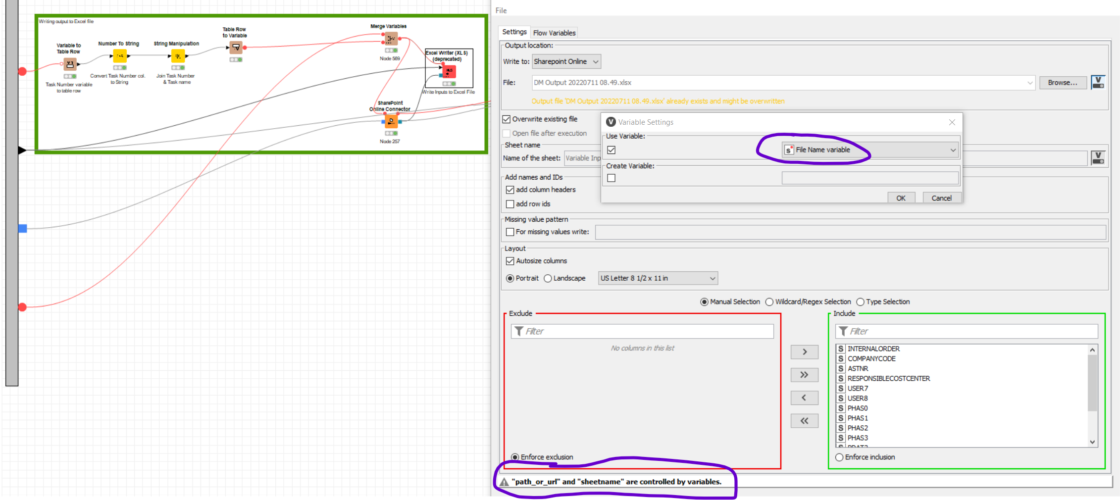 excel-writer-node-not-working-with-sharepoint-online-connector-please