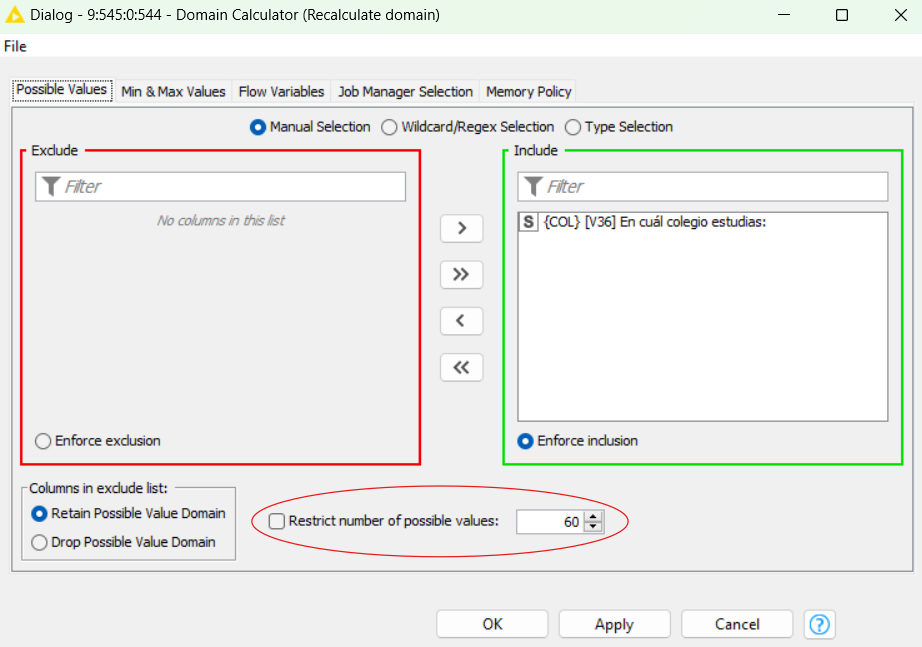 Row filter for columns with non-nominal values - KNIME Analytics ...