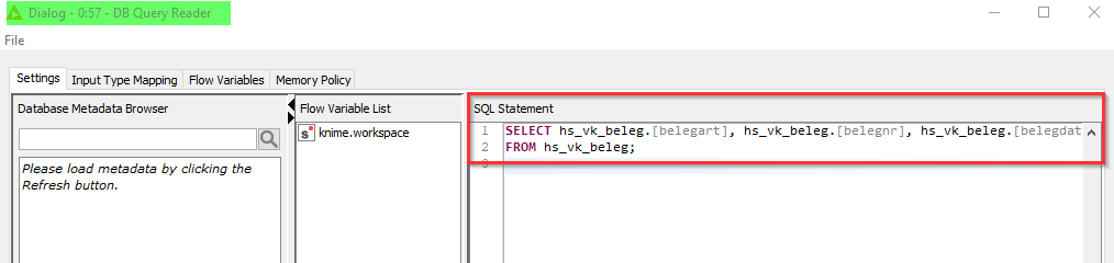 DB Query Abfrage