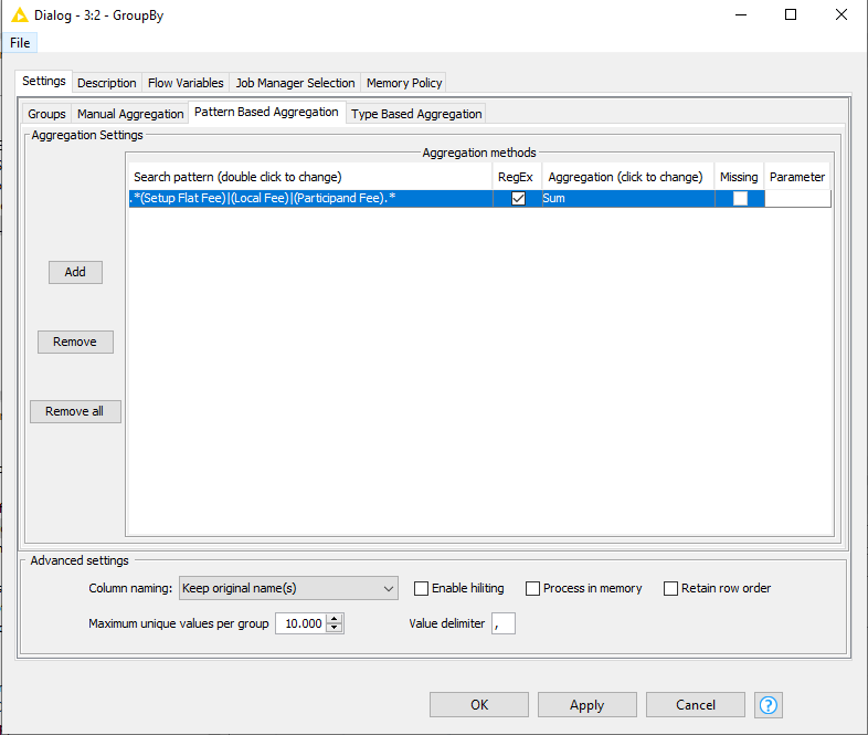 GroupBy issue over 3 tables with different column names KNIME