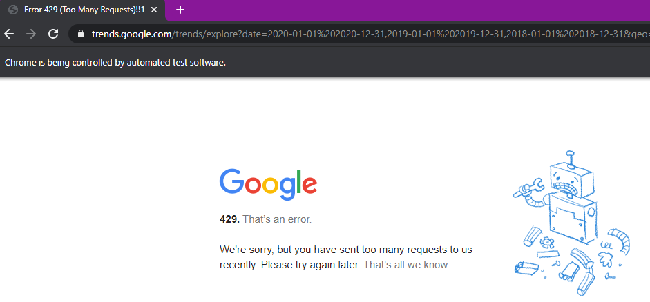 RESOLVED] All of a sudden googleapi Error 429 - Help and Support