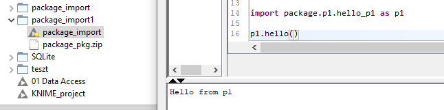 KNIME python package