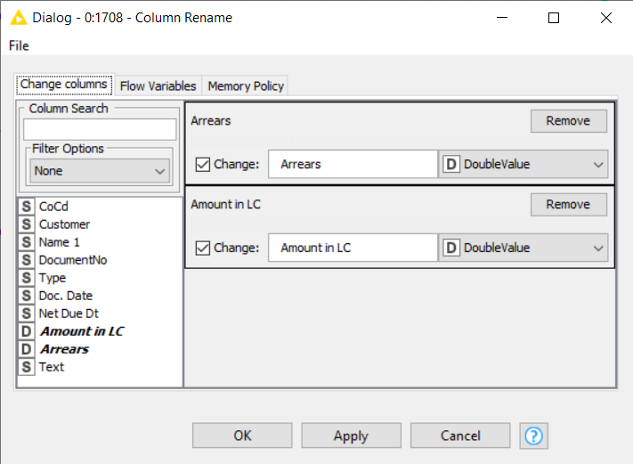 Add space before column name KNIME Analytics Platform KNIME