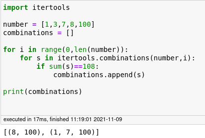 Find combination of columns summing to specific value KNIME